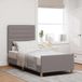 Prolenta Maison Exclusive - Bedframe met hoofdeinde, taupekleurig, 90 x 200 cm, gestoffeerd