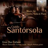 Brilliant Classics Gran Duo Italiano & Mauro Tortorelli - Santórsola: Music For Violin/Viola & Piano (CD)