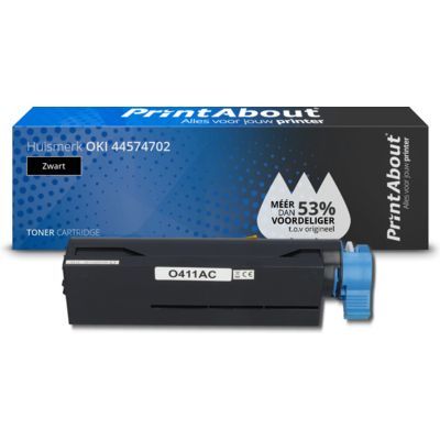 PrintAbout Huismerk OKI 44574702 Toner Zwart - Compatibel