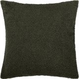 QUVIO Sierkussenhoes teddy - 45x45cm - Donker groen