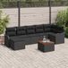 vidaXL Banc de jardin noir poly rotin