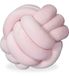 Merkloos / Sans marque Relaxdays knot kussen, knoopkussen voor de bank, decoratief, Scandinavisch, sierkussen knopen, Ø 25 cm, roze