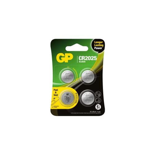 GP Batteries Lithium CR2025 - 4 Pack - 165mAh - 3.0V - Blister