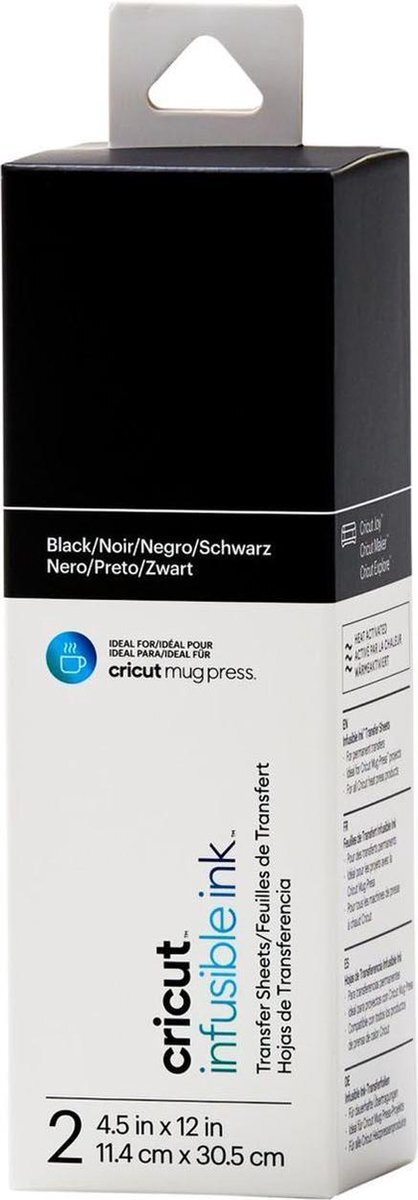 CRICUT Infusible Ink Transfer Sheets 2-pack (Black) - ideal size for MugPress
