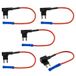 SeKi Stroomafgrijper, 5 stuks, mini-stroomaftakkers, stroomdief zekeringsverdeler, zekeringhouder voor auto, vrachtwagen, boot, kabelaftakker, kabelverdeler