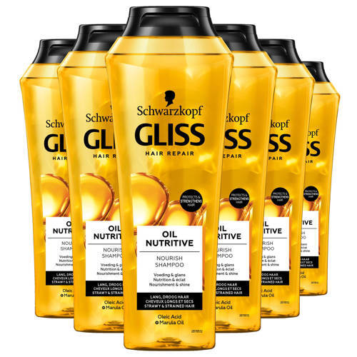 Gliss Kur Gliss Kur Oil Nutritive shampoo - 6 stuks voordeelverpakking