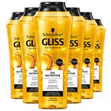 Gliss Kur Oil Nutritive shampoo - 6 stuks voordeelverpakking