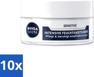 Nivea Men Crème intensive sensitive pour le visage - 50 ml - Lot économique - 10 pièces