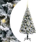 vidaXL Kunstkerstboom met 150 LED Wit 150 cm PVC en Staal en Kunststof