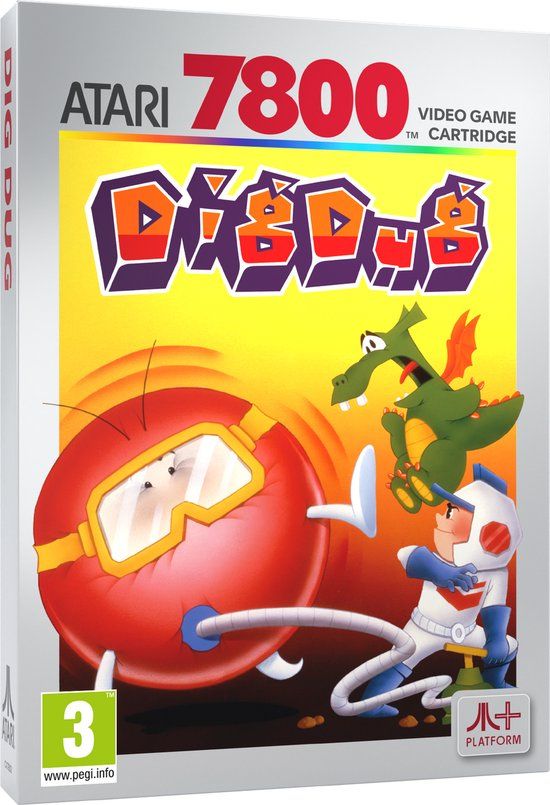 Atari ATARI x NAMCO Cartridge - Dig Dug - Atari 2600+, Atari 7800+, Atari 7800