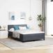 Maison Exclusive - Lit À Ressorts Avec Matelas Gris Foncé 140 x 200 cm Velours