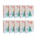 Idena 30489-10 - Winter cadeauzakjes, 10 stuks, 25 x 34,5 cm cadeauzakjes, papieren winterzakjes in rood en wit met sneeuw en kerstboom