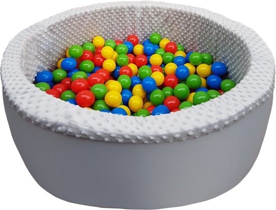Viking Choice Ballenbad met 300 ballen - Wasbare hoes - 90 x 30 cm - Wit crème
