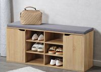 Kesper Schoenenkast met zitje, bruin, MDF, 12 paar schoenen