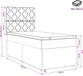 vidaXL Boxspringbed met matras met hoofdeinde Taupe 100 x 200 cm Stof