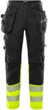 Fristads High Vis stretch werkbroek voor heren, maat 56, geel/zwart