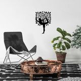 Stijlvol zwart decoratief metalen wandaccessoire, 50 x 70 cm, 100% metaal, 1,5 mm dik, perfect voor woondecoratie en moderne ruimtes