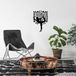 Stijlvol zwart decoratief metalen wandaccessoire, 50 x 70 cm, 100% metaal, 1,5 mm dik, perfect voor woondecoratie en moderne ruimtes