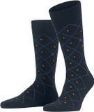 Burlington Dachshund gedessineerd katoen sokken heren blauw - maat 40-46