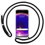 Transparante Oppo Transparante beschermhoes voor Oppo Find X5 Pro 5G met zwart koord