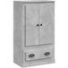 Buffet Haut Meuble de Rangement Gris Béton 60x35,5x103,5 cm Bois d'Ingénierie