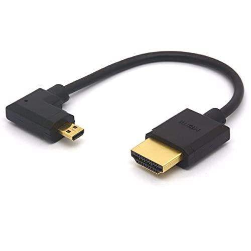 HTGuoji Hoekige Micro HDMI naar HDMI-kabel - 15cm (links)