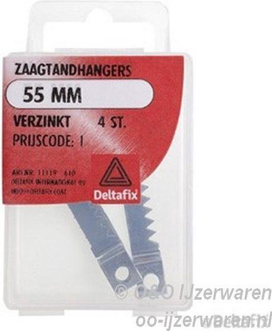 Deltafix Zaagtandhangers Verzinkt 55 mm 4 stuks