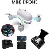SZSMART H28 Minidrone avec LED colorée et double caméra 720P (2 batteries - autonomie : 8 min - Blanc)