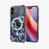 Spigen Ultra Hybrid MagFit iPhone 16 Hoesje Blauw Transparant