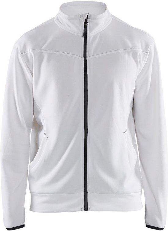 Blåkläder 3362-2526 Service Sweatshirt met rits Wit/Donkergrijs maat XL