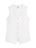 TOMMY HILFIGER slim fit bodywarmer van linnenmix