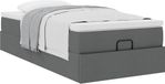 Maison Exclusive - Cadre de lit ottoman avec matelas gris foncé 80x200 cm tissu