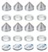 Pieds d'enceintes - Pieds d'isolation anti-vibrations - Jeu de 8 - Aluminium - 23 x 20 x 8 mm - Argent