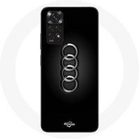 Maniacase Cases for Xiaomi Redmi Note 11 4G Audi Logo hub cover black achtergrond