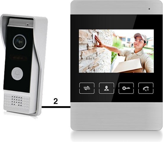 Doorsafe Bedrade deurbel met camera, gratis opslag beelden op SD-kaart - 7100