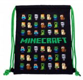 Minecraft - Gymtas - 44x34cm - Zwart multi