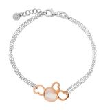 Orphelia ZA-7388 - Armband Hart - Zilver 925 Bicolor - Parelmoer - 18.5 cm