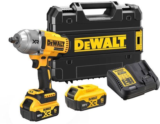 DeWALT DCF900P2T Accu Slagmoersleutel 1/2" 18V 5.0Ah | TSTAK | 2x Accu's