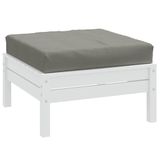 vidaXL Palletkussen 60x60x9,5 cm stof gemêleerd donkergrijs
