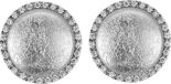 Orphelia Oorbel Glass Silver Sheet Zirconium Sterling Zilver 925