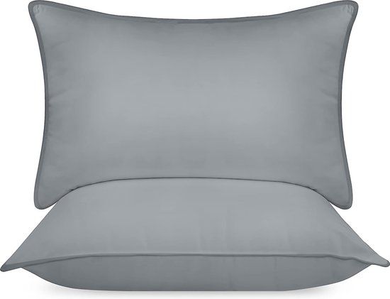 Utopia Bedding Hoofdkussen (set van 2), 50 x 70 cm, grijs