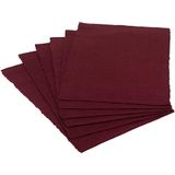 DII Basic Everyday geribbeld tafelblad 100% katoen, placematset, 13x19, BlackBerry, 6-delig