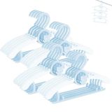 HGYZE Babykleerhanger voor kinderen, antislip, 29-37 cm, uittrekbare kinderkleerhangers met broekstandaard, kunststof & stapelbare meegroeiende kinderhangers, ideaal voor kinderkleding, 20 stuks