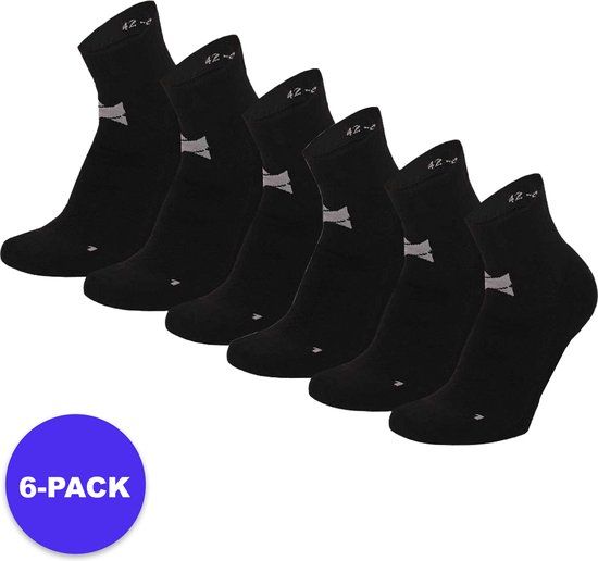 Morethansocks - Yoga Sokken - Unisex - Maat 35 t/m 45 - 6 Paar - Zwart