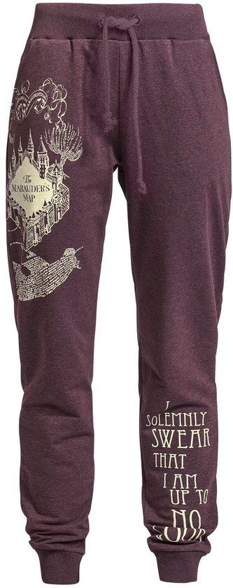 Harry Potter Marauder's Map Dames Trainingsbroek - gemêleerd bordeaux - M