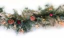 WatioWave Led-kerstbal met sneeuw-ananas en ballen, 180 cm