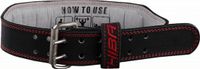 Chiba 40810 Leather Training Belt (Black/Red) M