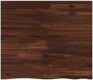 vidaXL Tafelblad Donkerbruin Glas 80 x 60 x 3 cm