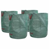 vidaXL Sacs à déchets de jardin - 4 pièces - 300 litres - Vert - Polypropylène