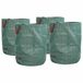 vidaXL Sacs à déchets de jardin - 4 pièces - 300 litres - Vert - Polypropylène